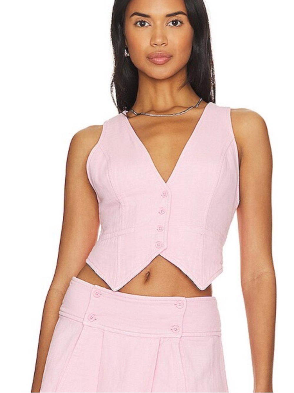 LOVERS + FRIENDS | Sean Top 100% Cotton Vest In Candy Pink | XL